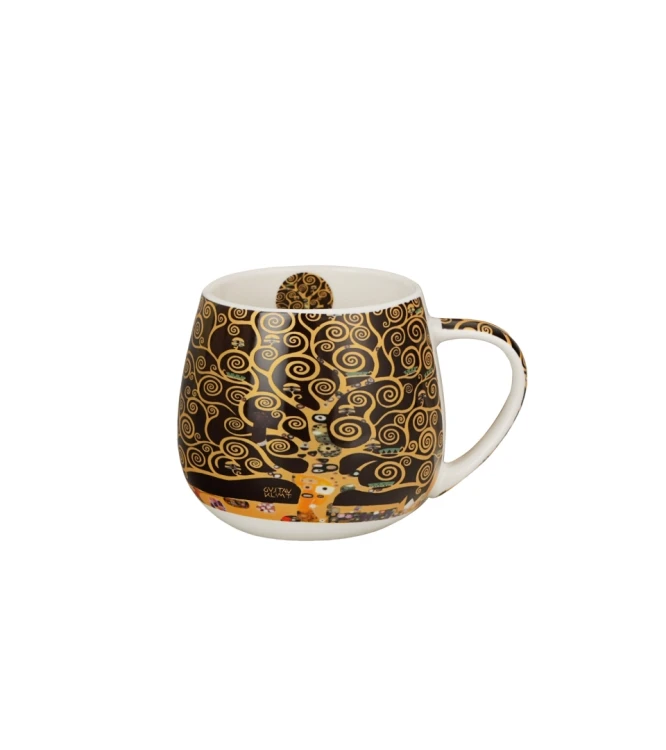 Kubek Baryłka Porcelanowy 430 ml TREE OF LIFE Brown Gustav Klimt DRZEWO ŻYCIA