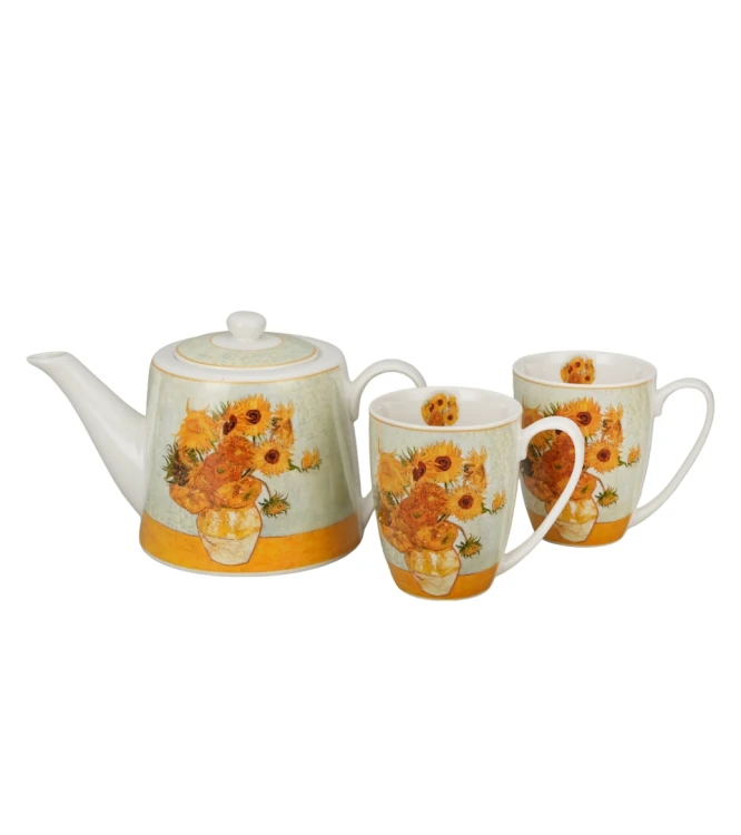 Zestaw Dzbanek i 2 Kubki 360ml – SUNFLOWERS Vincent van Gogh Słoneczniki