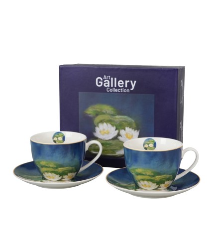 Komplet 2 Filiżanek ze Spodkami 270 ml NENUFARY Claude Monet