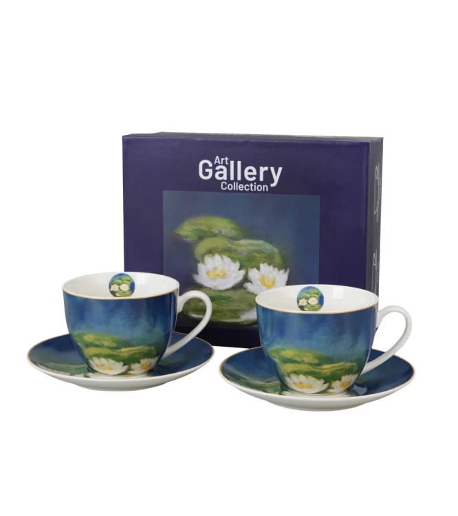 Komplet 2 Filiżanek ze Spodkami 270 ml NENUFARY Claude Monet