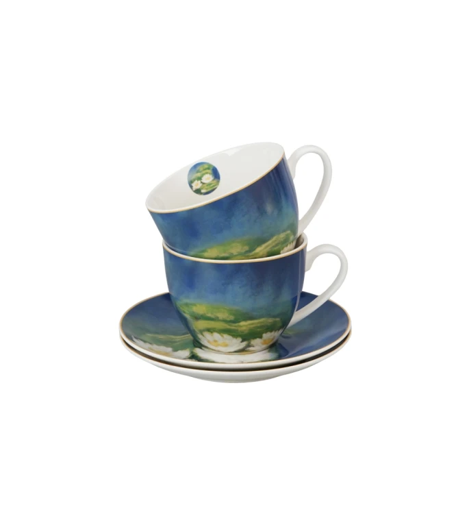 Komplet 2 Filiżanek ze Spodkami 270 ml NENUFARY Claude Monet