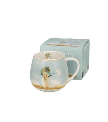 Kubek Baryłka Porcelanowy 430 ml – Kobieta z parasolką (Claude Monet)