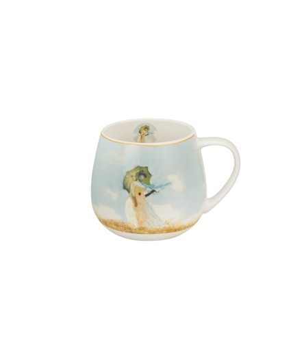 Kubek Baryłka Porcelanowy 430 ml – Kobieta z parasolką (Claude Monet)