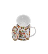 Kubek z Zaparzaczem i Pokrywką 400 ml NAJLEPSZA MAMA PREZENT DLA MAMY
