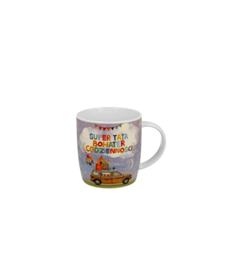 Kubek Porcelanowy 400 ml SUPER TATA PREZENT DLA TATY DZIEŃ OJCA