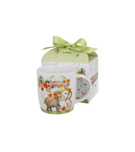 Kubek Porcelanowy 400 ml – WSZYSTKIEGO NAJLEPSZEGO URODZINY IMIENINY JUBILEUSZ