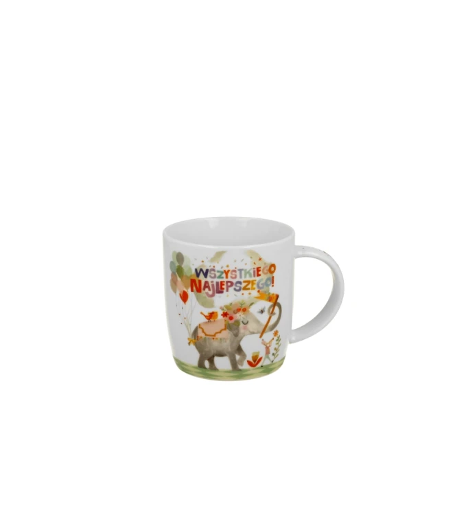 Kubek Porcelanowy 400 ml – WSZYSTKIEGO NAJLEPSZEGO URODZINY IMIENINY JUBILEUSZ