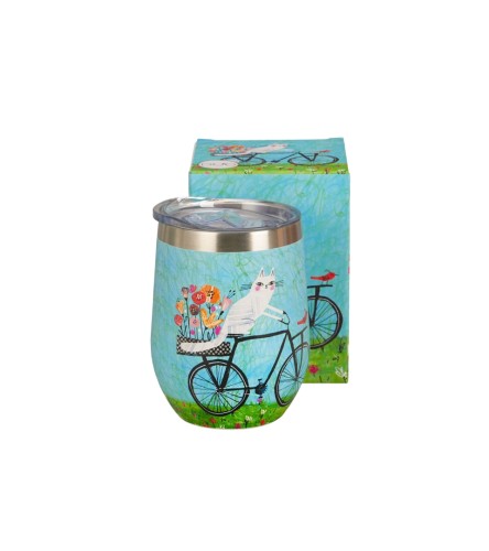 Kubek Termiczny Stalowy 330 ml KOCI ŚWIAT ROWER