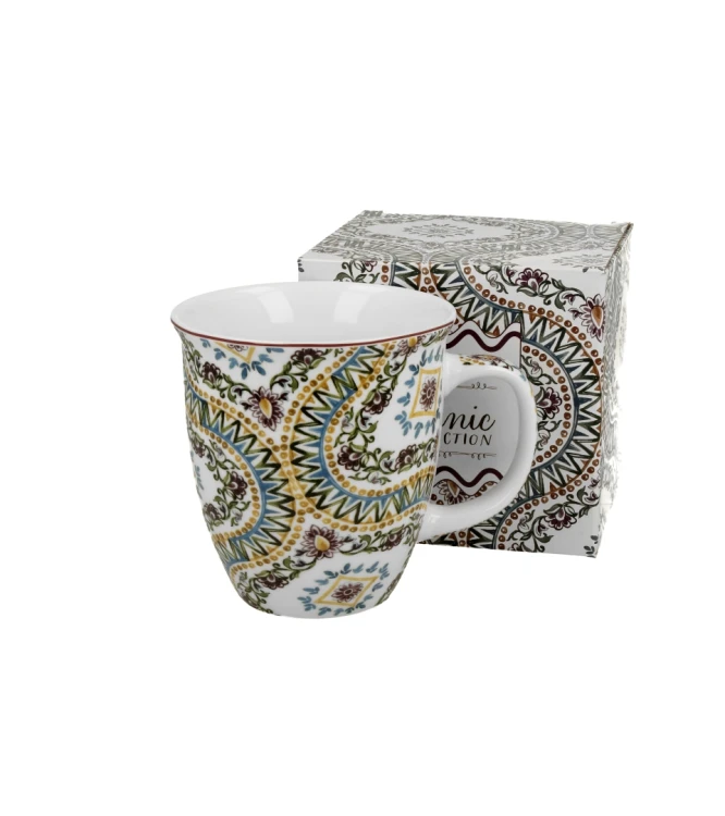 Kubek Porcelanowy 650 ml – ESTRELLA WZORY GEOMETRYCZNE