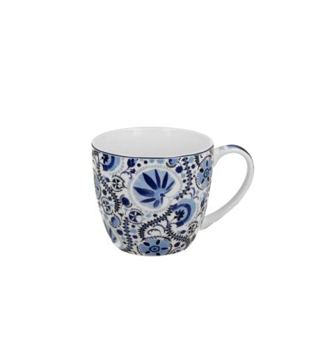 Kubek Porcelanowy 460 ml Etniczna mozaika NARESH BLUE