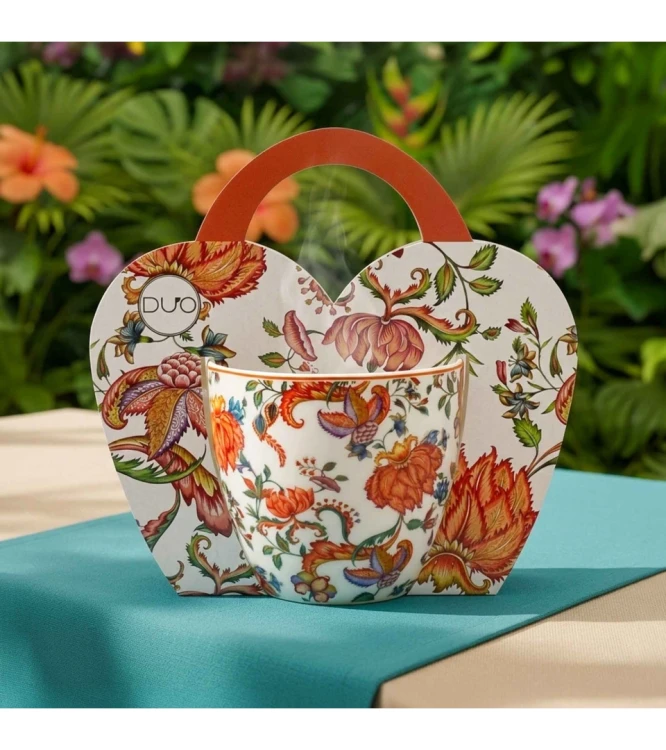 Kubek Porcelanowy 460 ml Kwiaty PRIMAVERA