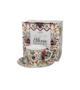 Filiżanka ze Spodkiem Porcelanowa 240 ml –MARBELLA Egzotyczne Kwiaty