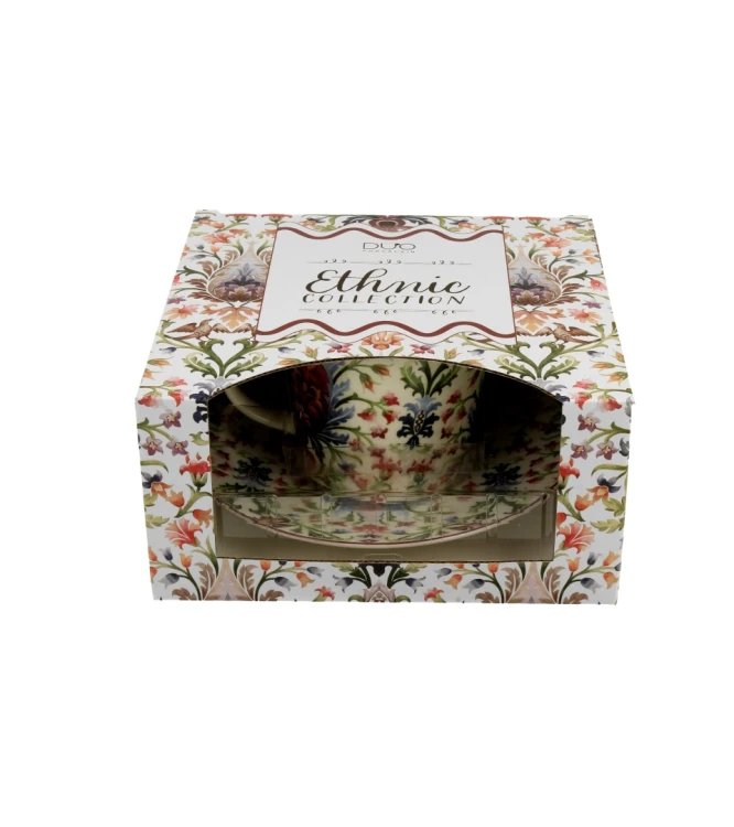 Filiżanka ze Spodkiem Porcelanowa 240 ml –MARBELLA Egzotyczne Kwiaty