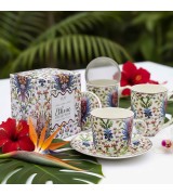 Filiżanka ze Spodkiem Porcelanowa 240 ml –MARBELLA Egzotyczne Kwiaty