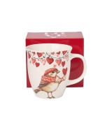 Kubek Porcelanowy XXL 650 ml – ZIMOWY WRÓBEL