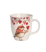 Kubek Porcelanowy XXL 650 ml – ZIMOWY WRÓBEL