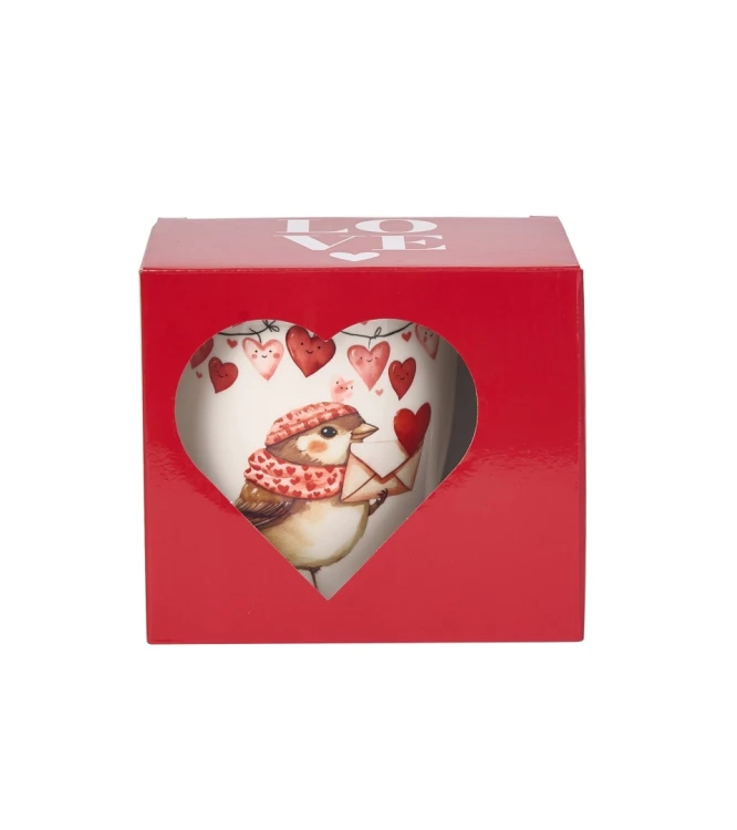 Kubek Porcelanowy XXL 650 ml – ZIMOWY WRÓBEL