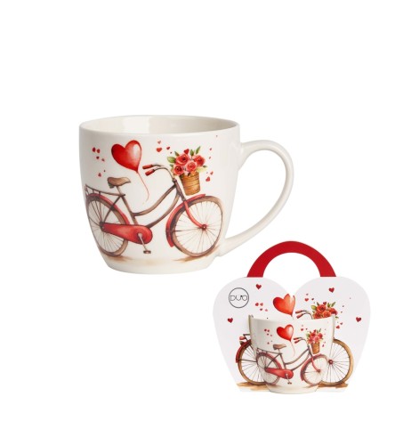 Kubek Porcelanowy 460 ml – ROWER WALENTYNKI PREZENT
