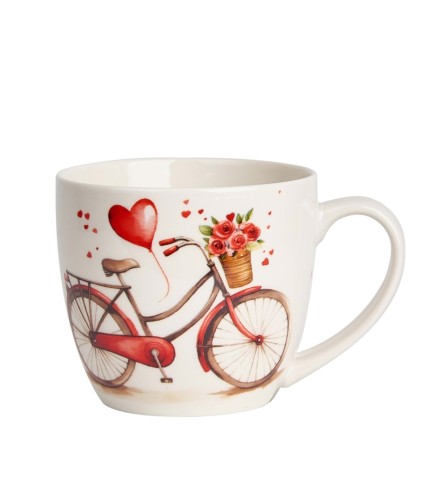 Kubek Porcelanowy 460 ml – ROWER WALENTYNKI PREZENT