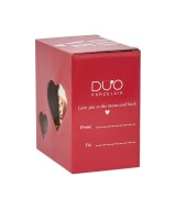 Uroczy Kubek Porcelanowy z Zaparzaczem 360 ml – PIES Z SERCAMI PREZENT WALENTYNKI
