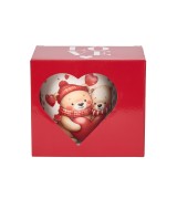 Kubek Porcelanowy XXL 650 ml – ZAKOCHANE MISIE Z SERCAMI PREZENT WALENTYNKI