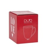 Kubek Porcelanowy z Zaparzaczem 360 ml – MISIE Z SERCAMI PREZENT WALENTYNKI