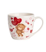 Kubek Porcelanowy 460 ml – MIŚ Z BALONAMI WALENTYNKI PREZENT