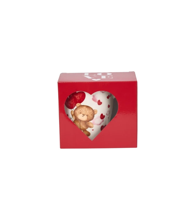 Kubek Porcelanowy XXL 650 ml – MIŚ Z BALONAMI PREZENT WALENTYNKI