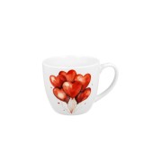 Kubek Porcelanowy 460 ml – BALONY SERCA WALENTYNKI PREZENT
