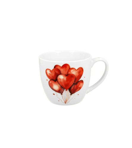Kubek Porcelanowy 460 ml – BALONY SERCA WALENTYNKI PREZENT