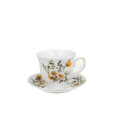 Filiżanka ze Spodkiem Porcelanowa 250 ml – DAISY POLNE KWIATY