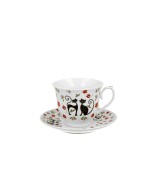 Filiżanka ze Spodkiem Porcelanowa 250 ml – KOTY ETNO