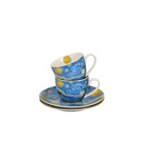 Komplet 2 Filiżanek Espresso ze Spodkami 110 ml GWIAŹDZISTA NOC Van Gogh