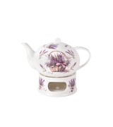 Dzbanek Porcelanowy z Podgrzewaczem 1200 ml – LAWENDA