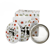 Kubek Porcelanowy z Zaparzaczem 350 ml – KOTY ETNO