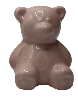 Figurka Ceramiczna Różowy Miś 5x6x6 cm