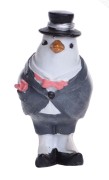 Figurka Dekoracyjna Pan Młody Ptaszek w Cylindrze 5,5x3,5x6 cm