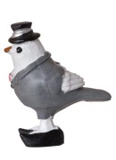 Figurka Dekoracyjna Pan Młody Ptaszek w Cylindrze 5,5x3,5x6 cm
