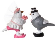 Figurka Dekoracyjna Pan Młody Ptaszek w Cylindrze 5,5x3,5x6 cm