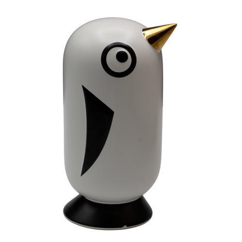 Skarbonka Ceramiczna Pingwin ze Złotym Dziobem 15x14x30,5 cm