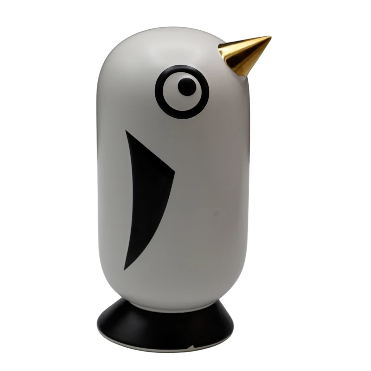Skarbonka Ceramiczna Pingwin ze Złotym Dziobem 15x14x30,5 cm