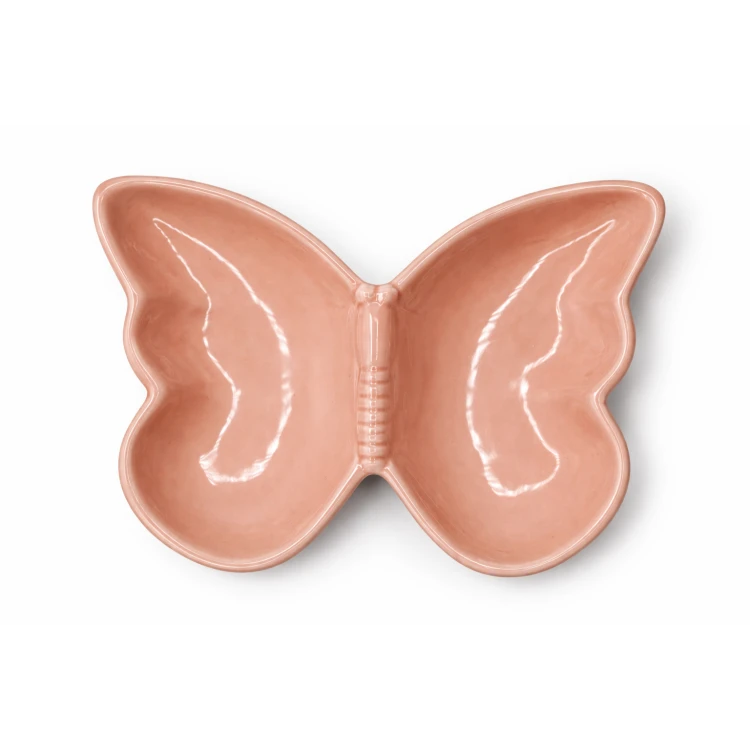 Patera Ceramiczna Miseczka Motyl Różowa 20,7x15,6x2,9 cm