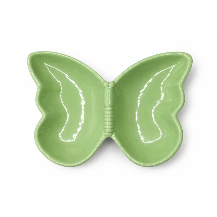 Patera Ceramiczna Miseczka Motyl Zielona 20,7x15,6x2,9 cm