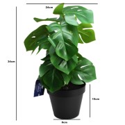 Sztuczna Roślina Monstera w Doniczce 34cm Jak Żywa Premium