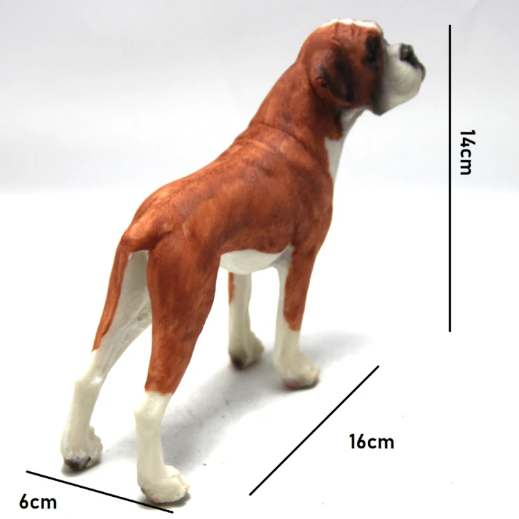 Figurka Pies Boxer Bokser Realistyczna Ozdoba Statuetka 16cm