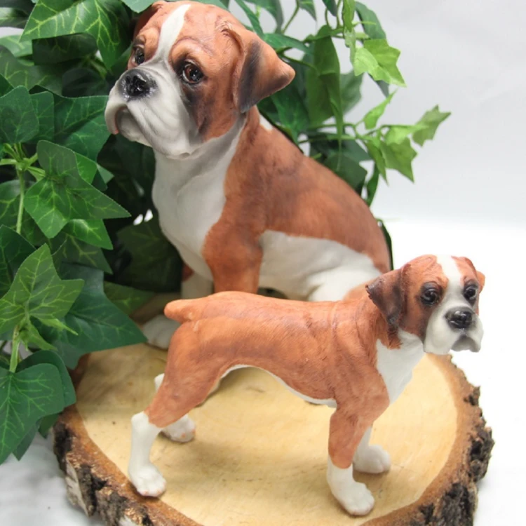 Figurka Pies Boxer Bokser Realistyczna Ozdoba Statuetka 16cm