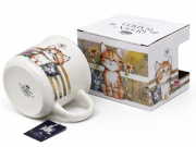 Kubek Ceramiczny Kot Kotki Serce 400ml Duży Ceramiczny Na Prezent