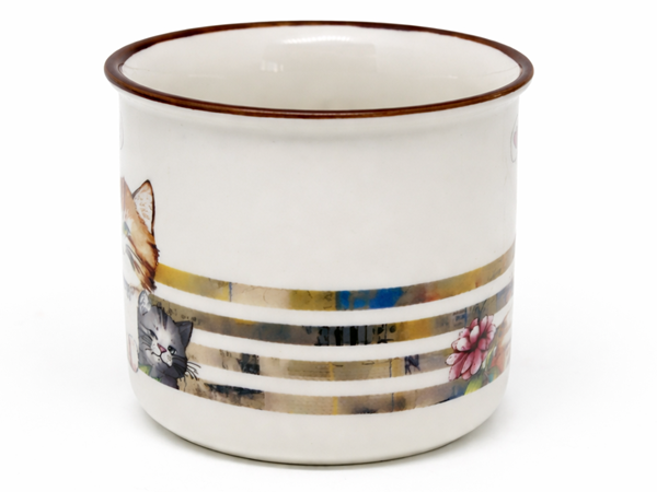 Kubek Ceramiczny Kot Kotki Serce 400ml Duży Ceramiczny Na Prezent