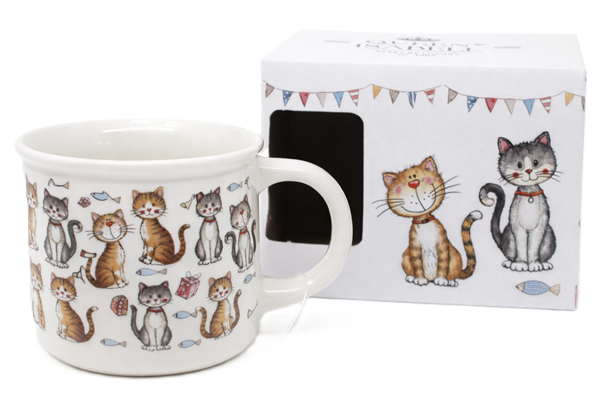 Kubek Ceramiczny Koty 400ml Duży Ceramiczny Na Prezent