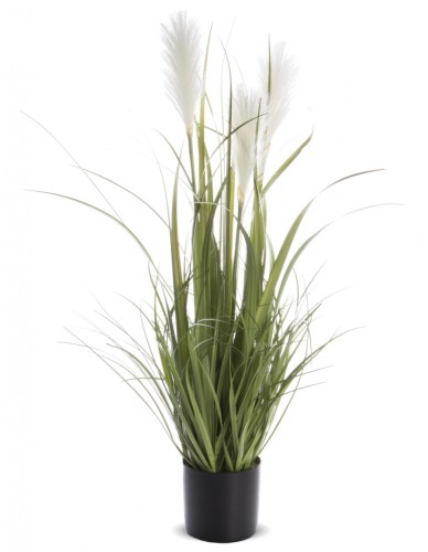 Sztuczna Trawa Pampasowa w Czarnej Doniczce – Ozdobna Roślina 70 cm